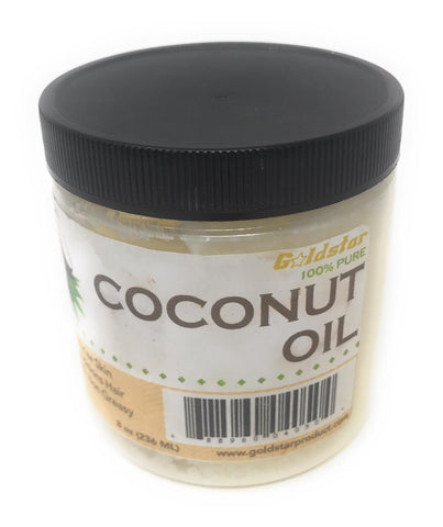 Goldstar 100% Pure Coconut Oil for Hair and Skin (8 OZ)