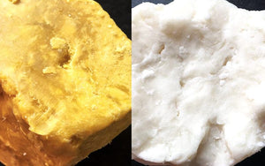 Real Differences between Unrefined, 100% pure African Ivory and Yellow Shea Butter from Ghana
